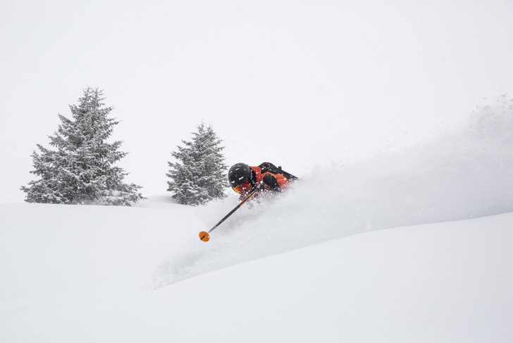 Jonte shredding down the hill, Verbier, Schweiz..