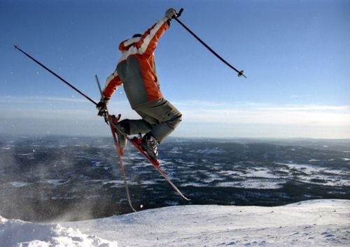 På toppen av berget.. Foto: Daniel Hjalmarson. Åkare: David Carlsson.