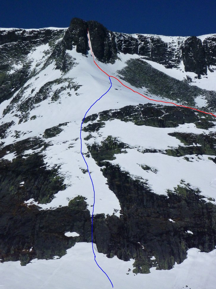 Den blåa avslutning av åket är alltså skiers r. Foto: Mattias Skantz.