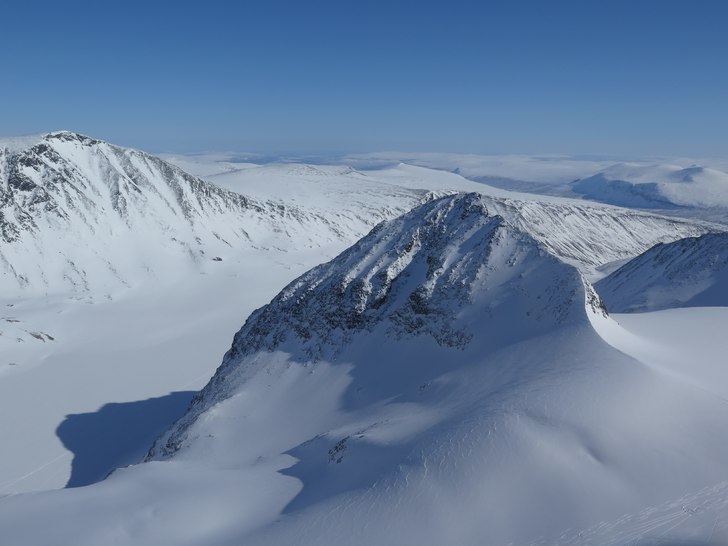 Norra Klippberget sett från Vargryggen, det finns. Foto: tryggve tirén.
