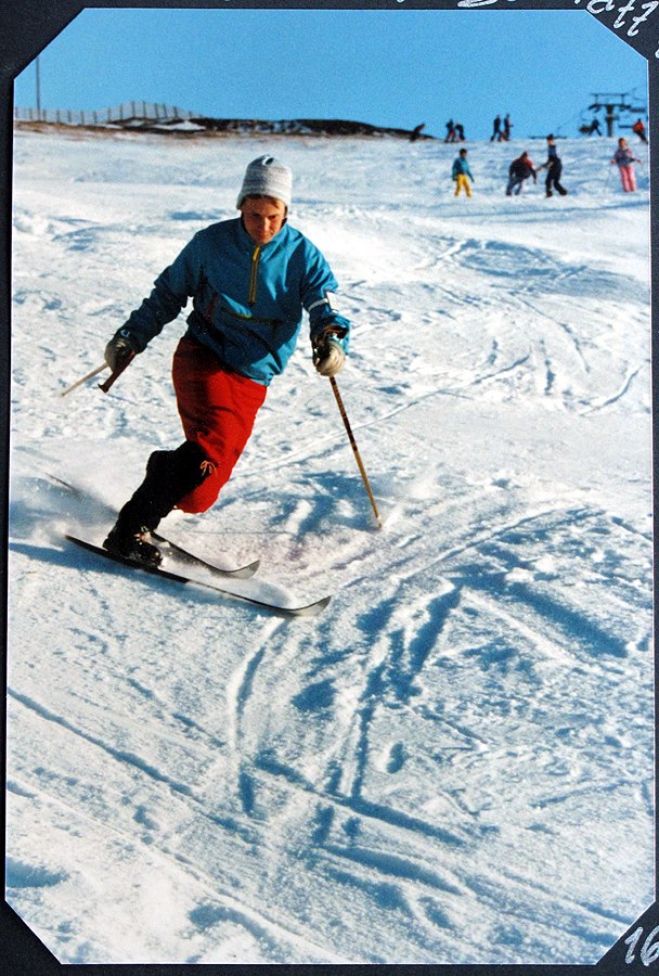 Telisar i Åre 1989. Foto: Bengt Björkbom. Åkare: Thomas Johansson.