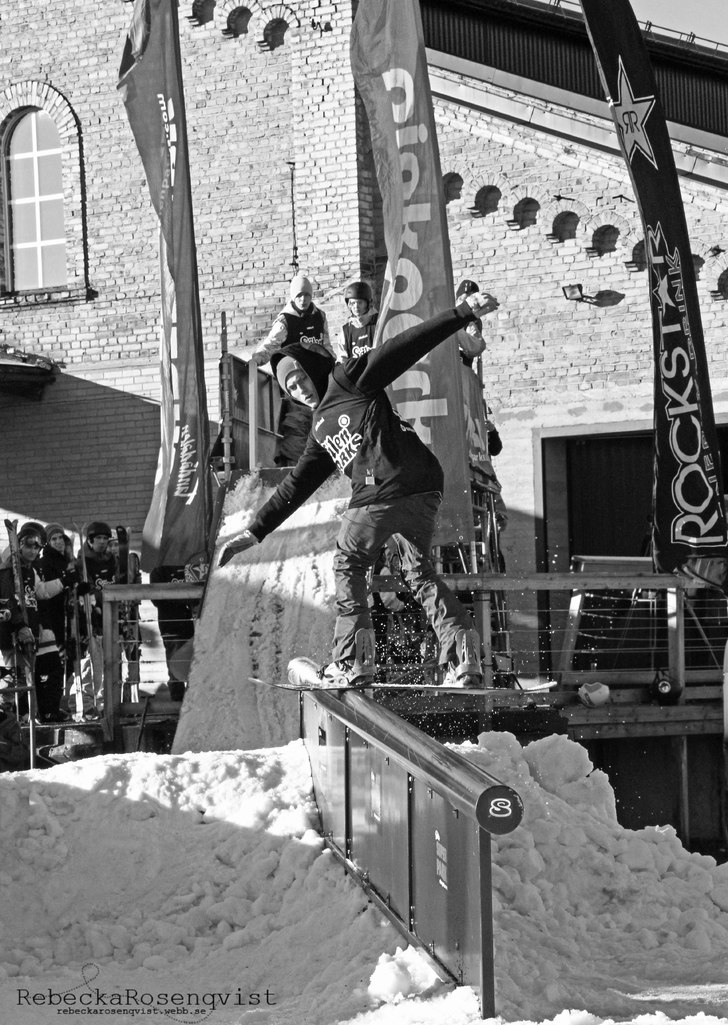 [första gången jag fotar "bräd/skid åkare. Foto: Rebecka Rosenqvist.