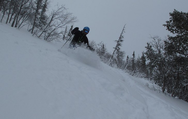 Sjukt med snö!. Foto: Kristina Forslund. Åkare: Robert Forslund.