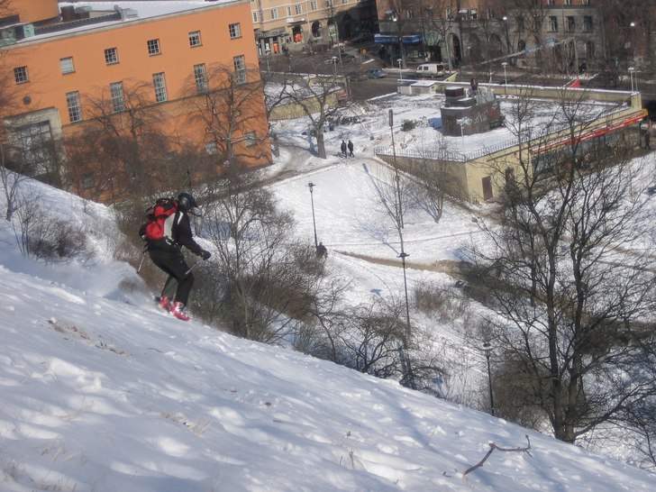 Kort och brant!. Foto: Martin Ericson. Åkare: Arne Eriksson.