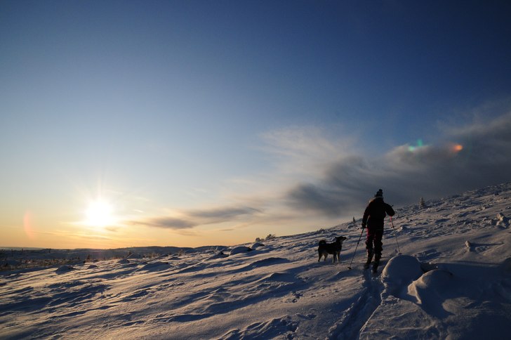 En optimistisk tur uppför och nerför Dundret. Foto: Erik "lidas" Lidström. Åkare: Marta "Lilly" Lidström .