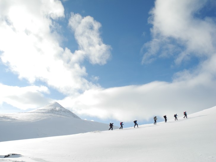 Toppturskurs med Mikal nerberg på Rørnestinden 1. Foto: Patrik Jonsson.