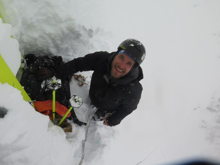 Matti Rapila är nöjd efter en lång klättring u. Foto: tryggve tirén.