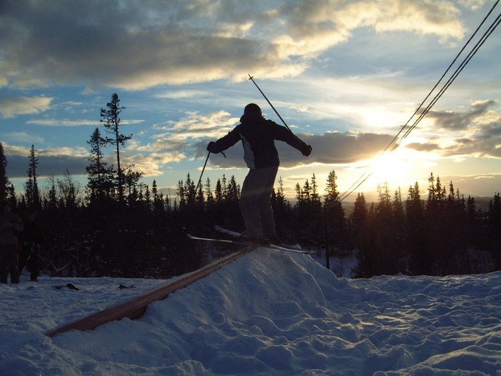 Rail utan för huset i åre. Foto: Anders. Åkare: Ted.
