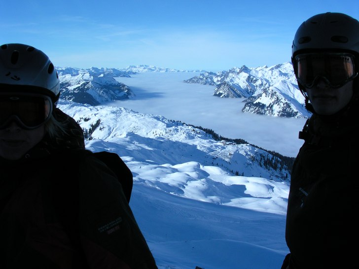 Jag och Matthias och en fantastisk utsikt. Foto: Rasmuz. Åkare: Jag och Matthias.