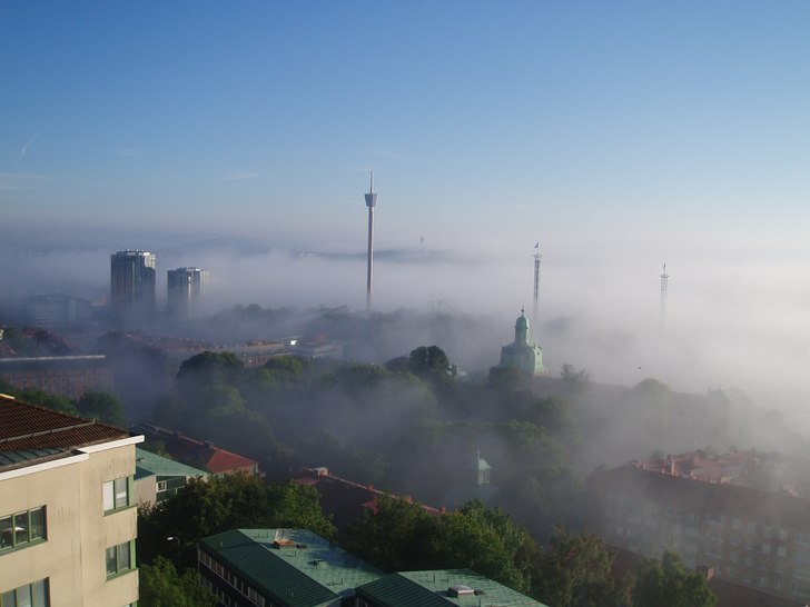 min morronutsikt från balkongen. . Foto: jag.
