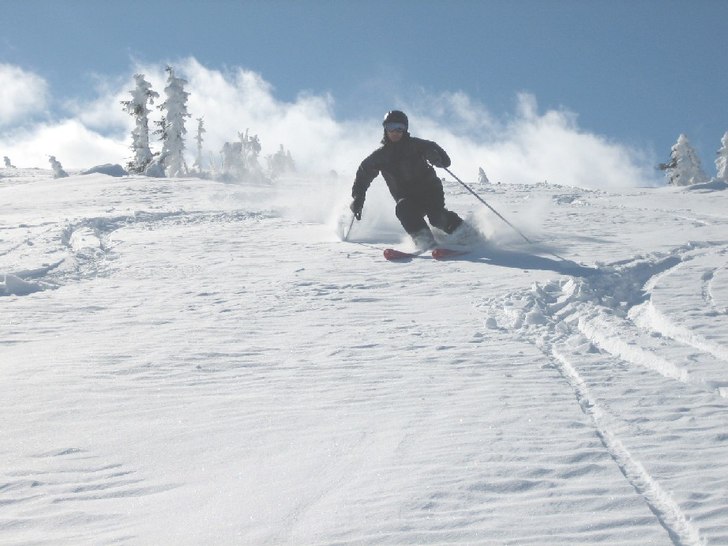 Lindvallen, tro det eller ej....flackt men gott om. Foto: Tobias Rydberg. Åkare: Johan Carlsson.