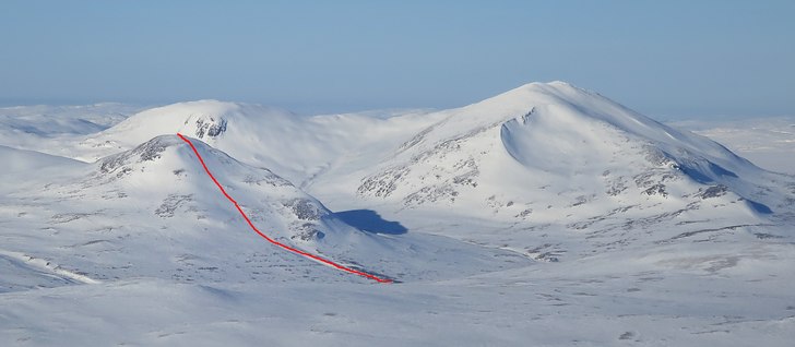 Norder Tväråklumpen är inte så bra skidåkning. Foto: Mattias Skantz.