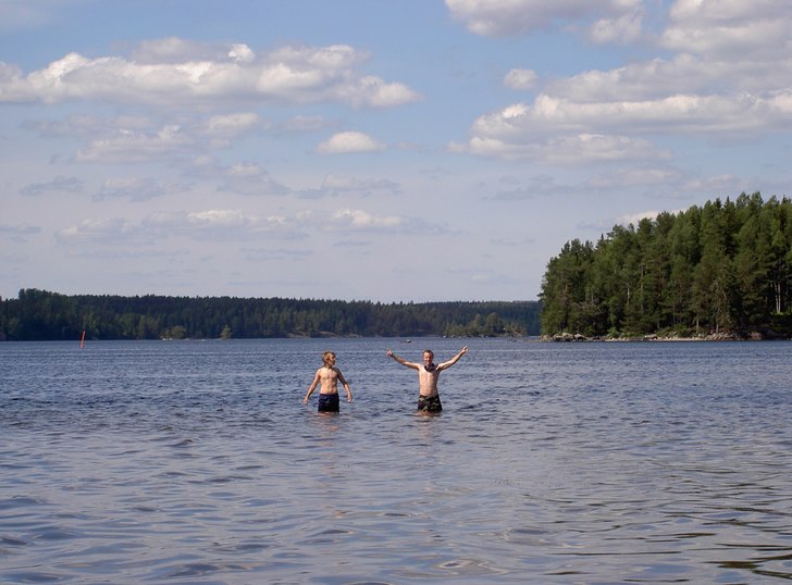 fika paus efter kajaking. Foto: mamma.