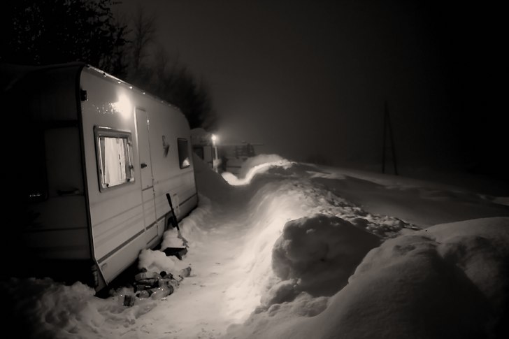 En mys kväll. Foto: Nicklas Holmberg. Åkare: 2st grymma husvagnar.