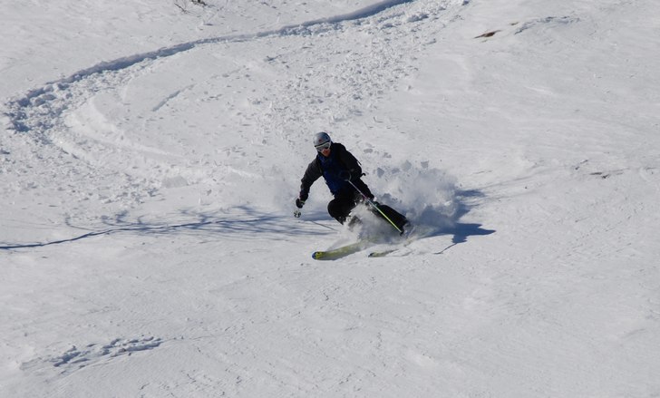 Lite taskig exponering, och rätt risig snö. Men . Foto: Magnus Forssell. Åkare: Christopher Adermark.