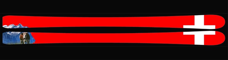 skida med schweiziskt tema.