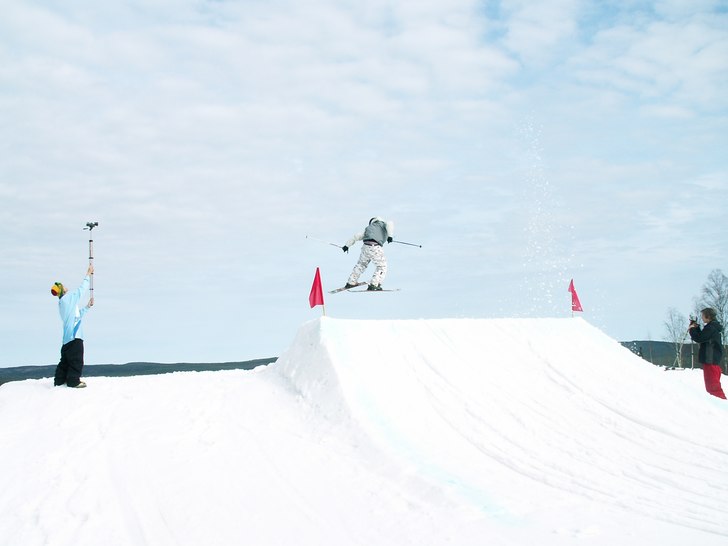 Joar i en sw 3 medans jag och Alex får allt på f. Foto: Tor Lundberg. Åkare: Joar Lundberg.