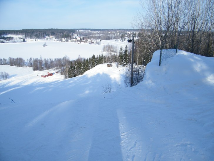 Ålbergabacken från toppen..