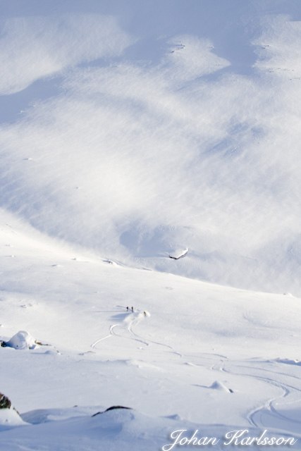 Slutet av ett härligt åk.. Foto: Johan Karlsson.