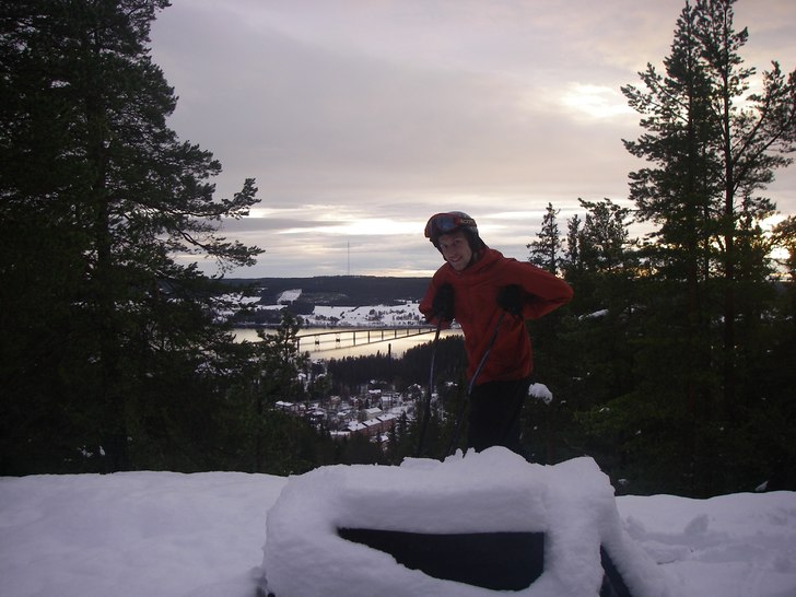 Gamla slalombacken på Östberget mitt hemmaberg!!. Foto: Lasse Collin. Åkare: Skantz.