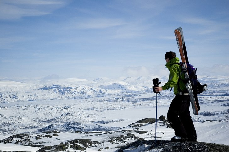 Uppe på Nordalsfjället. Foto: Mats Kahlström. Åkare: Maximilian Mohlkert.