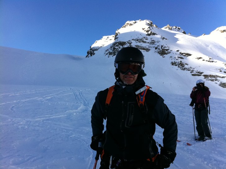 Heliskiing i Mûrren.... Foto: Anna Kylner. Åkare: Mattias Kylner.