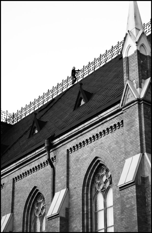 Jag uppe på kyrkan..;). Foto: Mikael Öhlund. Åkare: Simon Pontér.
