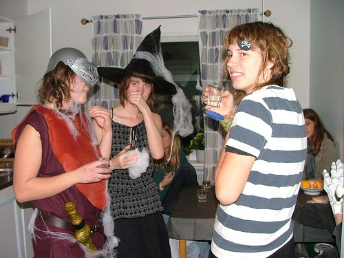 halloweenfest. Åkare: jag, karro och kajsa.