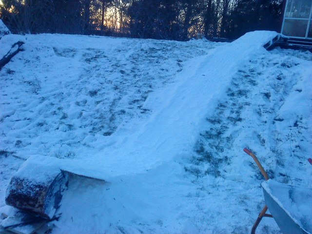 Man får ta det man har!
Dåligt med snö i vinte. Foto: Angelina Furman.