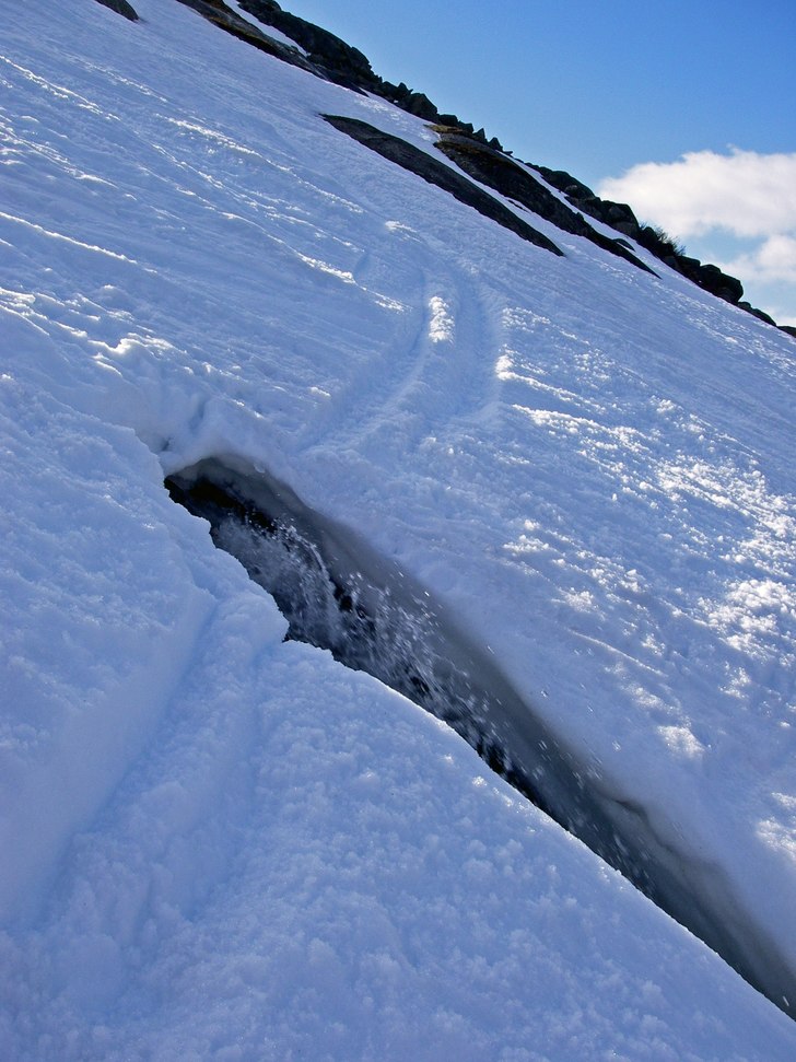 Branten bäcken som vattenskid område eller skidt. Foto: Mats Mäki. Åkare: Mats Mäki.