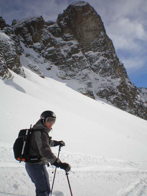 Första pudder dagen med mina nya Gothamas :). Foto: Rasmus Carlsson. Åkare: Andréas Ekström.