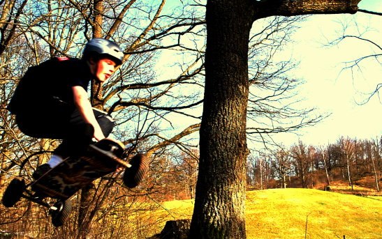 Jag på mountainboard. Foto: Erik Nykvist. Åkare: Oskar Nykvist.