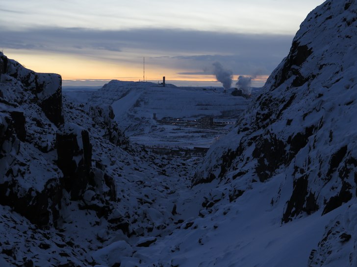 Utsikten från Gruvstrejkshålet väcker blandande. Foto: tryggve tirén.