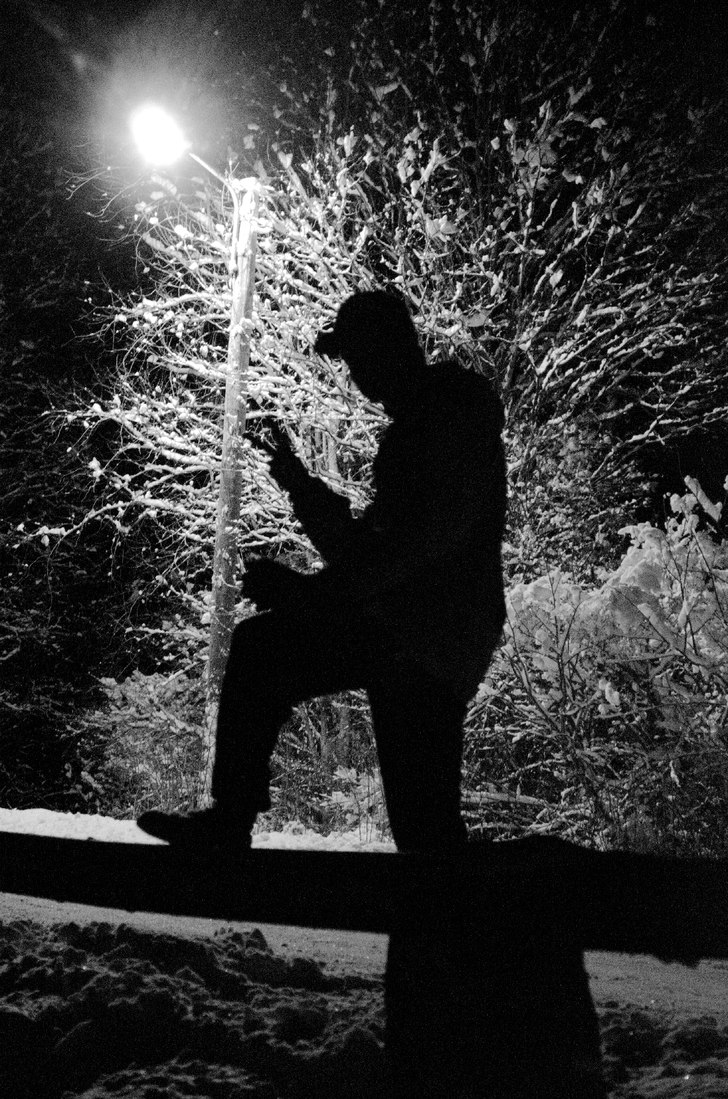 Tog en rätt fet bild när första snön kom förr. Foto: Robin Lindbom. Åkare: Johan jonsson.