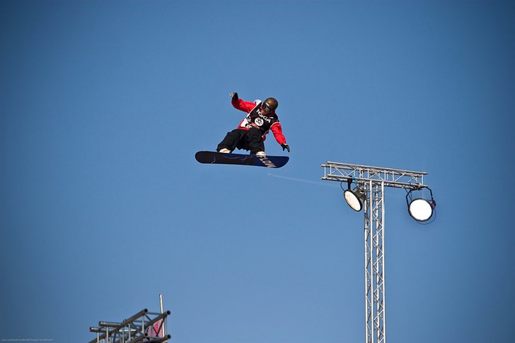 NOKIA Snowboard FIS World Cup big air. Foto: Lars Lindwall. Åkare: Okänd.