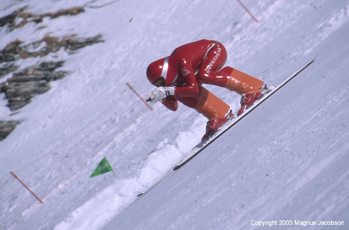 Pro Mondial, speedski proffstävling i Les Arcs 20. Åkare: Magnus Jacobson.