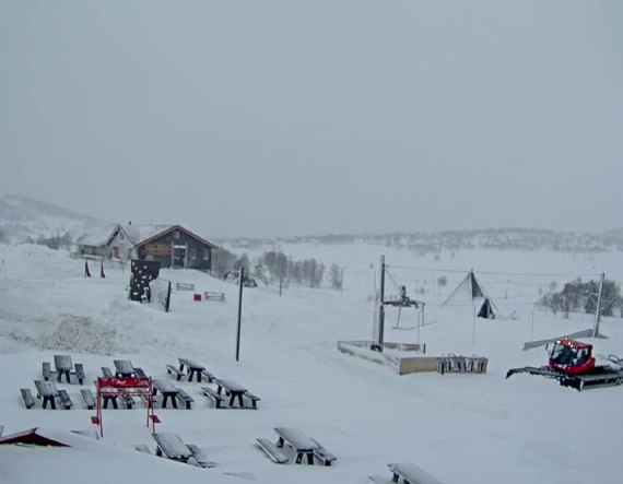 Dagens oppdatering
En del vind og snø i dag! Heim.