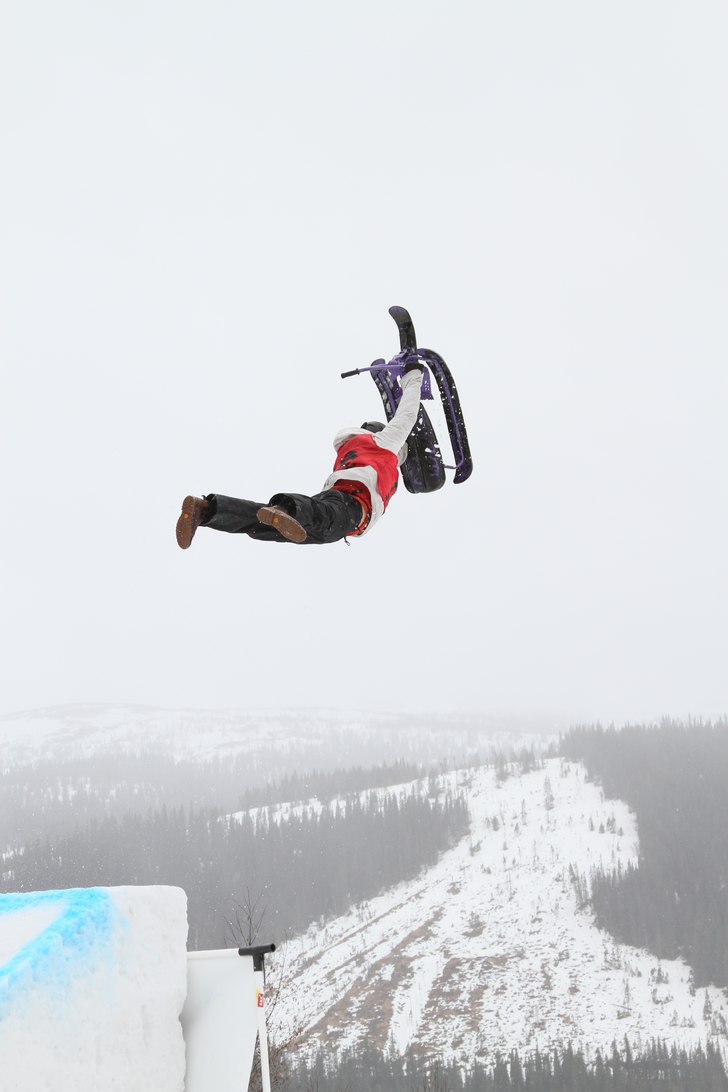 Från big air tävlingen Urton Open som gick av st. Foto: Robert Sandberg. Åkare: Random Maniac.