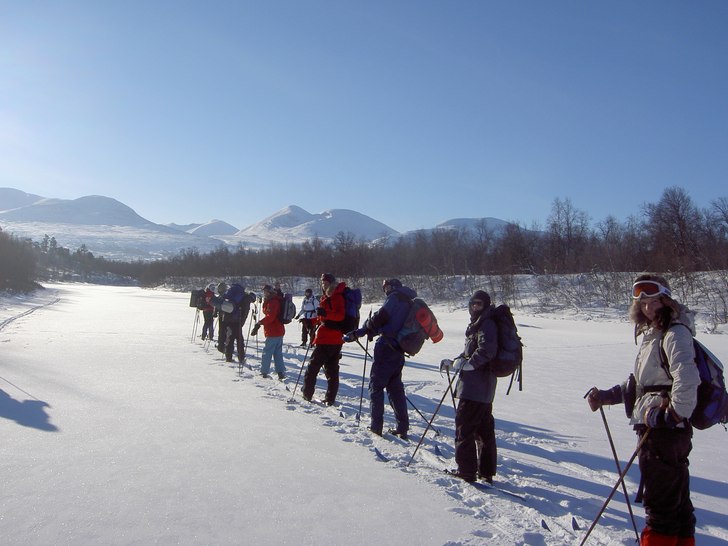 En fantastiskt dag i abisko. Dagen kom att innehå. Foto: Linda Olsson. Åkare: Delar av min klass.