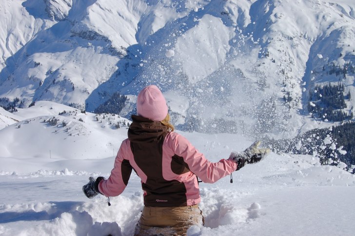 En vakker pudderdag i Lech.. Foto: Owe Askeland. Åkare: Maria D. Thorvik.