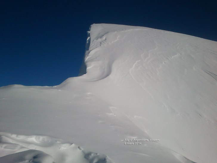 toppen Aiguille d\'Argentière.