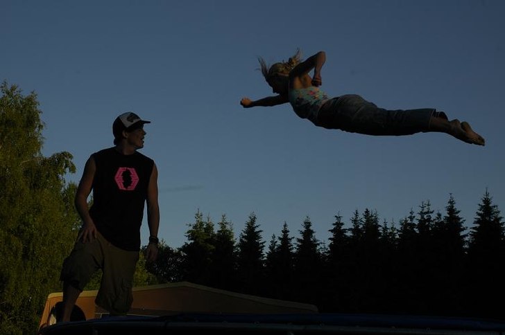 Bara en ögonblicksbild hastigt tagen freehand. 
. Foto: Jonas Lindholm. Åkare: Magdalena.