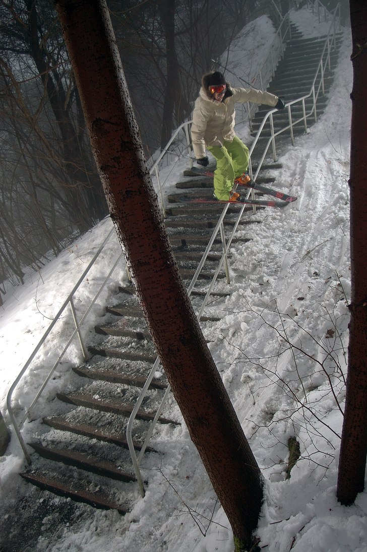 Joppe på dubbelkinken. Foto: Magnus Bergqvist. Åkare: Johannes Andersson.