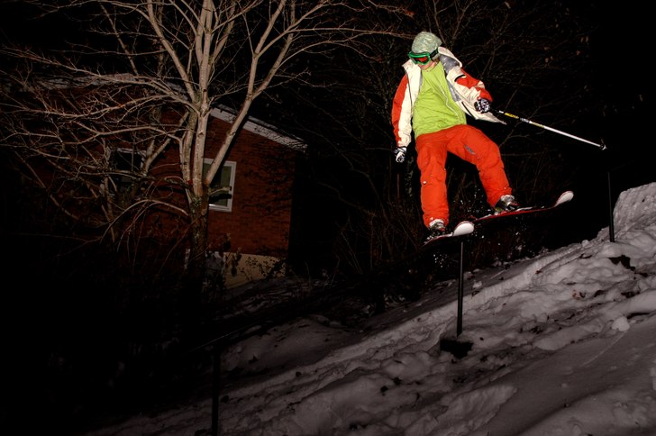 Första urban railen i år, fick en blödning i ry. Foto: Tim Forsström Jacobsson. Åkare: Jag.