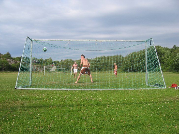 Björn hinner börja på sin hemska målgest innan. Foto: Cålle. Åkare: Björn och Walle.