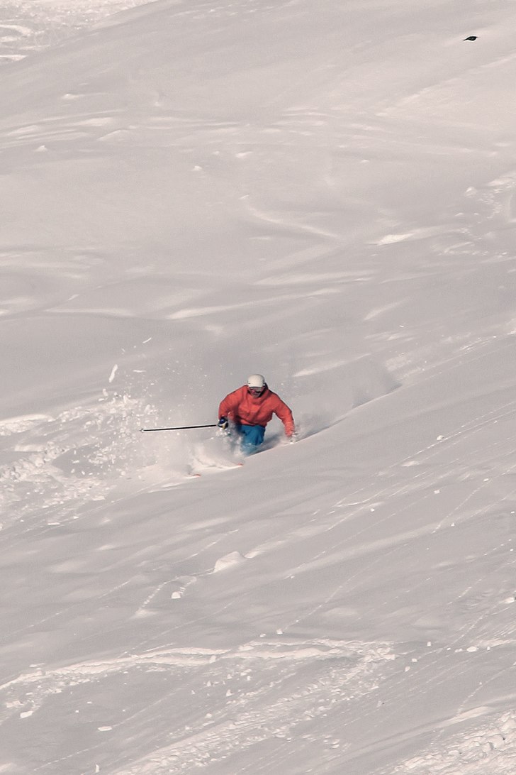 Ett åk från nya kabinen i Monterosa. Foto: Annika Sundström. Åkare: Jesper Sundström.