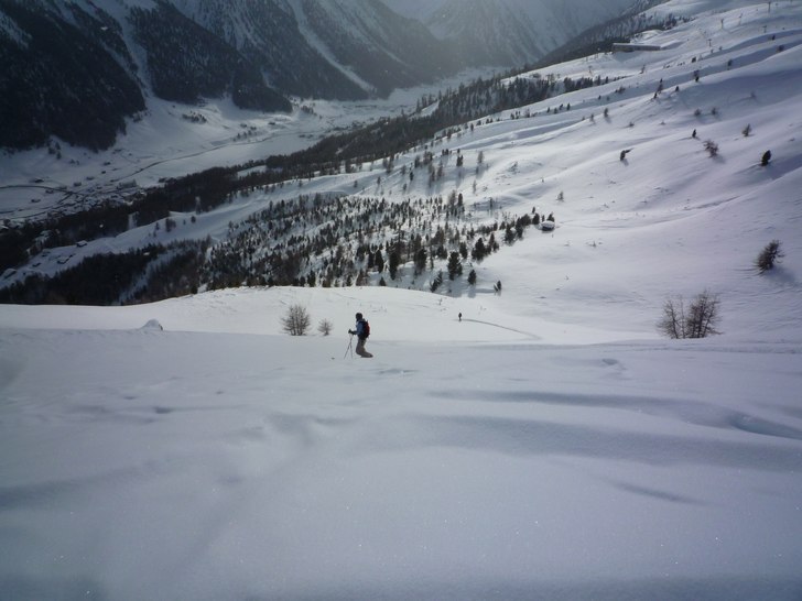Jodå, man kan hitta fluff i Livigno. Tro inte ann. Foto: Micke Grönlund. Åkare: Anna.