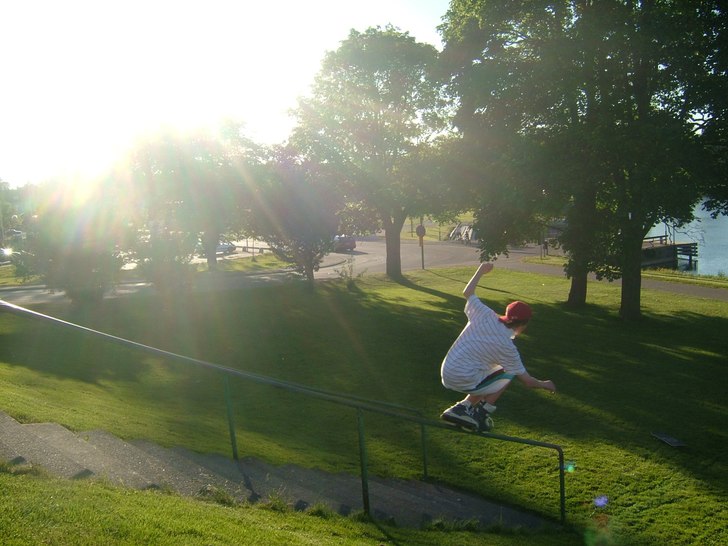 Sunnyday nedför 16steg sommarn 2006. Foto: Anton Green. Åkare: Anton Jansson.