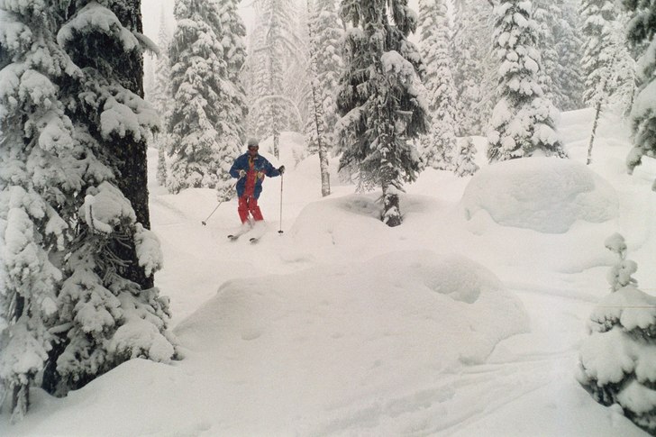 Skogsskidåkning i Whitewater.. Foto: Kent Andersson. Åkare: Anders Ohlsson.