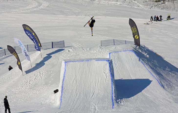 Bilden tagen från starten under sista "Skifi. Foto: Ronald Lahti. Åkare: Oskar Törnblom.